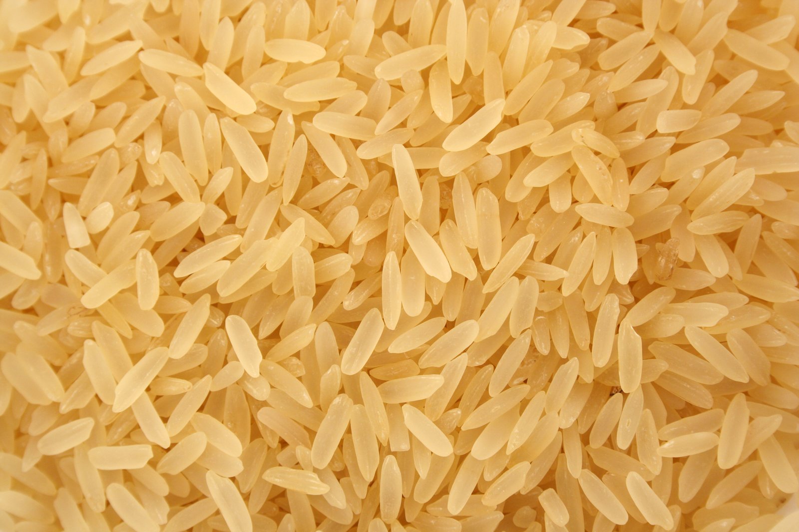 Parboiled Reiskörner in der Nahaufnahme